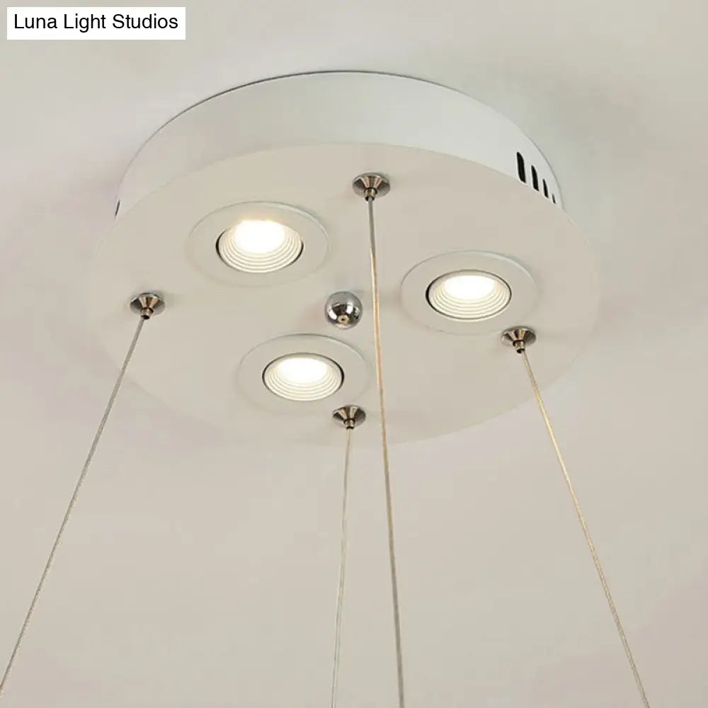 Lámpara colgante moderna de plumas blancas para dormitorio