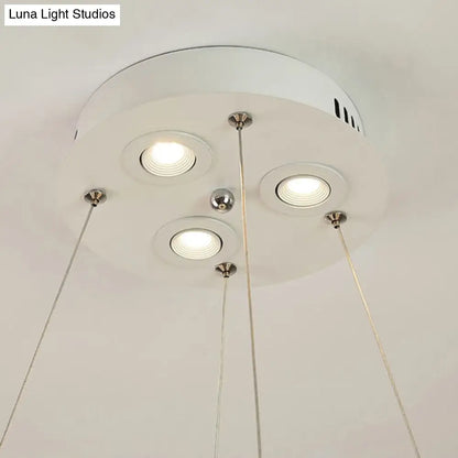 Lámpara colgante moderna de plumas blancas para dormitorio