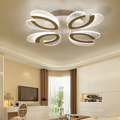 DecorBites™ DecorBites™ Modern White Floral LED Ceiling Light - Stylish Acrylic Flush Mount for Living Room