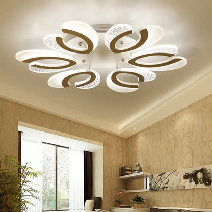 DecorBites™ DecorBites™ Modern White Floral LED Ceiling Light - Stylish Acrylic Flush Mount for Living Room