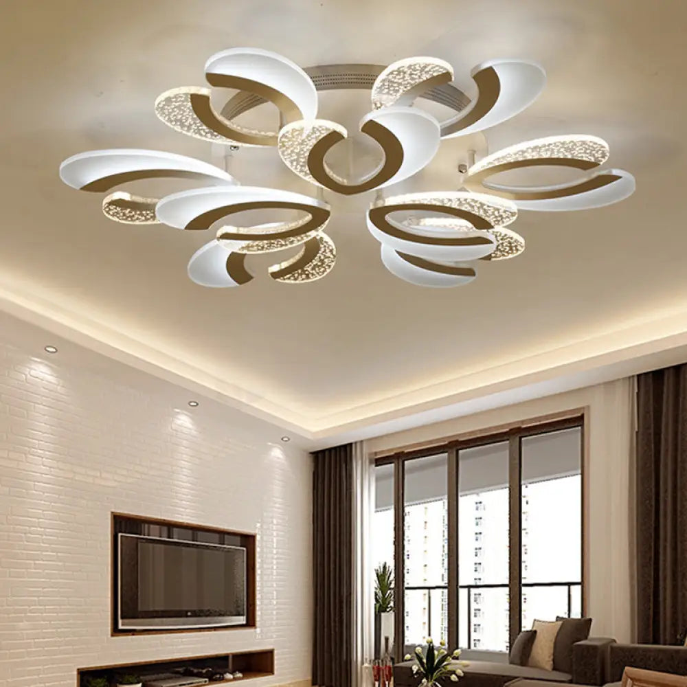 DecorBites™ DecorBites™ Modern White Floral LED Ceiling Light - Stylish Acrylic Flush Mount for Living Room