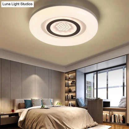 DecorBites™ DecorBites™ Modern White Flush Ceiling Light with LED and Acrylic for Corridor and Bedroom