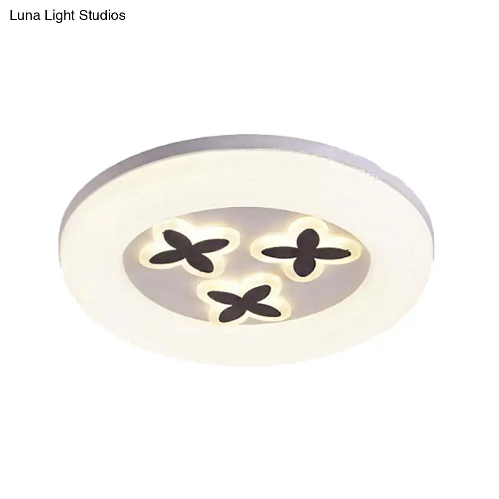 DecorBites™ DecorBites™ Modern White Flush Ceiling Light with LED and Acrylic for Corridor and Bedroom