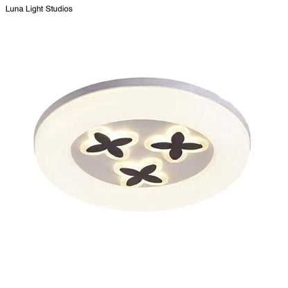 DecorBites™ DecorBites™ Modern White Flush Ceiling Light with LED and Acrylic for Corridor and Bedroom
