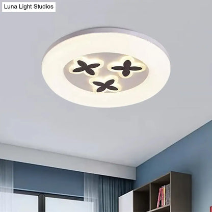 DecorBites™ DecorBites™ Modern White Flush Ceiling Light with LED and Acrylic for Corridor and Bedroom