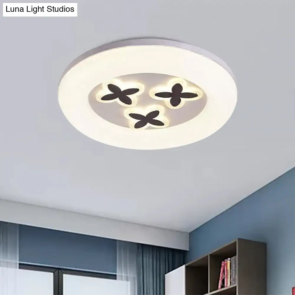 DecorBites™ DecorBites™ Modern White Flush Ceiling Light with LED and Acrylic for Corridor and Bedroom