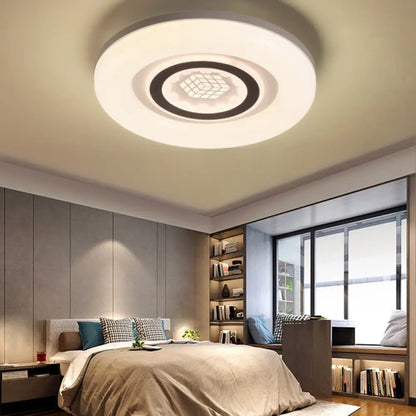 DecorBites™ DecorBites™ Modern White Flush Ceiling Light with LED and Acrylic for Corridor and Bedroom