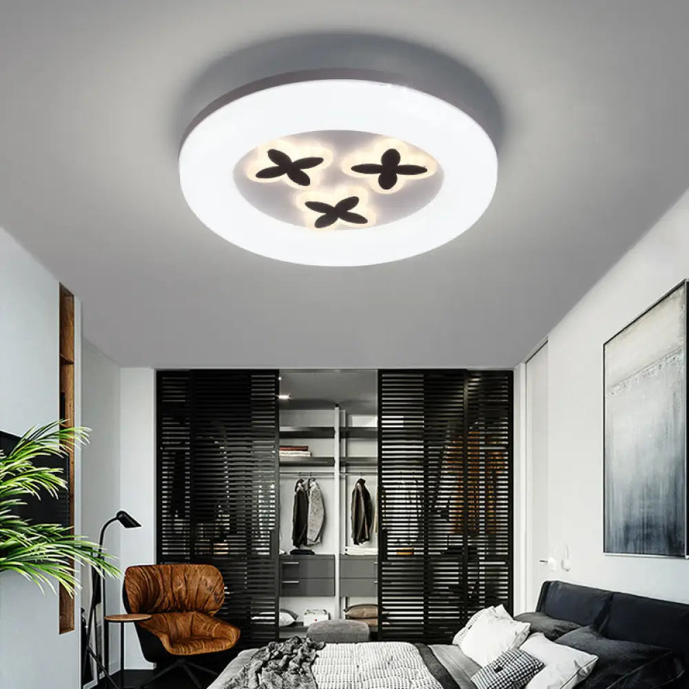 DecorBites™ DecorBites™ Modern White Flush Ceiling Light with LED and Acrylic for Corridor and Bedroom