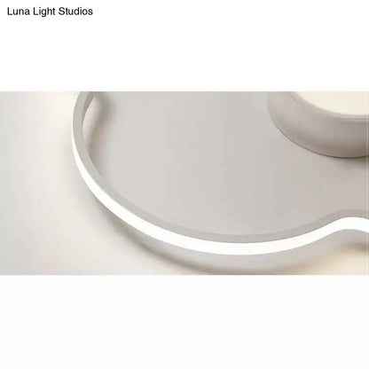 DecorBites™ Lámpara de techo tipo nube moderna blanca empotrada para cuarto de lactancia