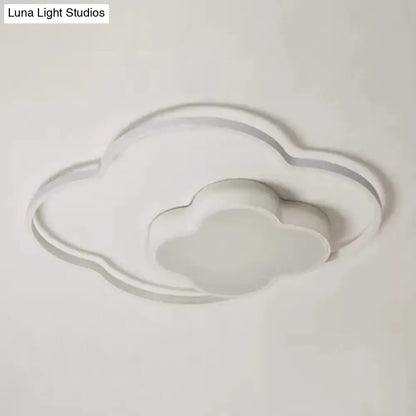 DecorBites™ Lámpara de techo tipo nube moderna blanca empotrada para cuarto de lactancia