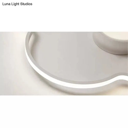 DecorBites™ Lámpara de techo tipo nube moderna blanca empotrada para cuarto de lactancia