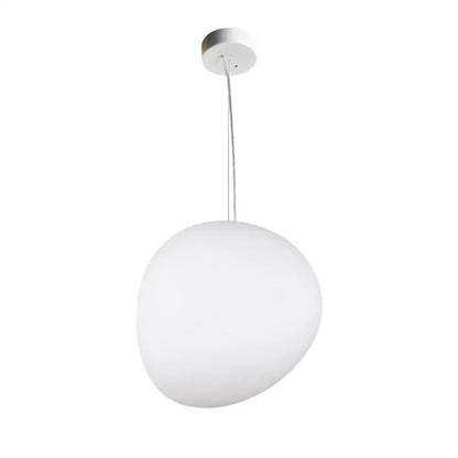 Modern white frosted glass ball led pendant light with polished chrome mount for dining room decorbites glass ball