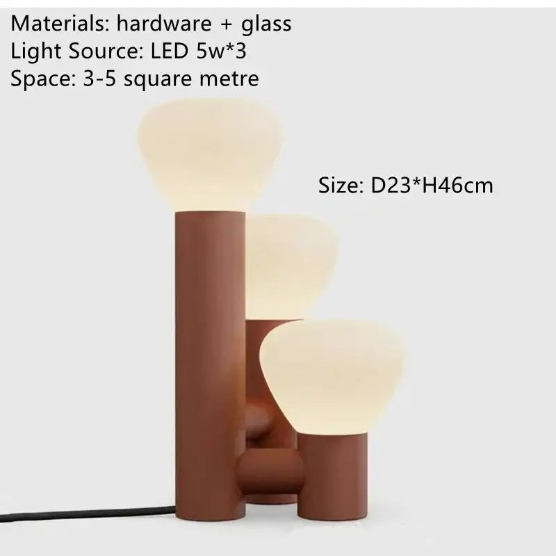 Modern white frosted glass table lamp with warm globe and matte brown base for bedroom ambient light decorbites glass table lamp