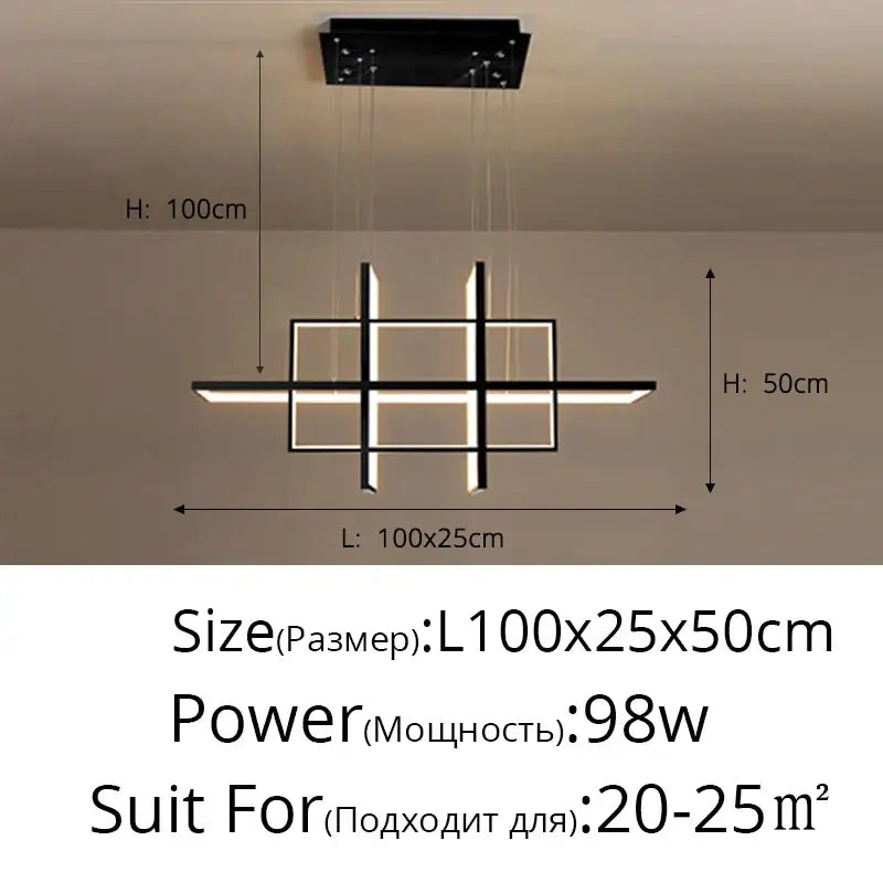 Modern black and white geometric aluminum pendant lights by decorbites with minimalist design for dining room decor