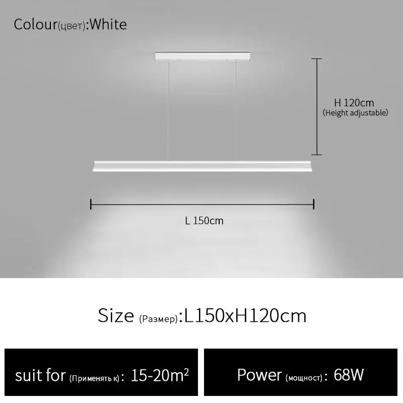 Modern white rectangular led geometric ceiling chandelier with adjustable height 150cm by 120cm decorbites geometric ceiling