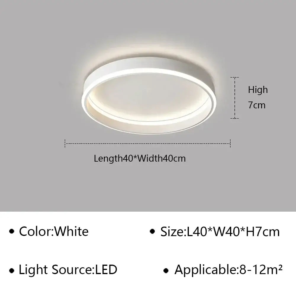 Modern white geometric led ceiling lamp with sleek circular design 7cm height perfect for living room decorbites ceiling lamp