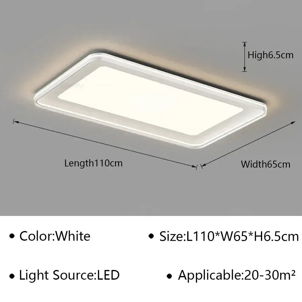 Modern white geometric led ceiling lamp with sleek rounded edges designed for living room decorbites geometric led ceiling lighting