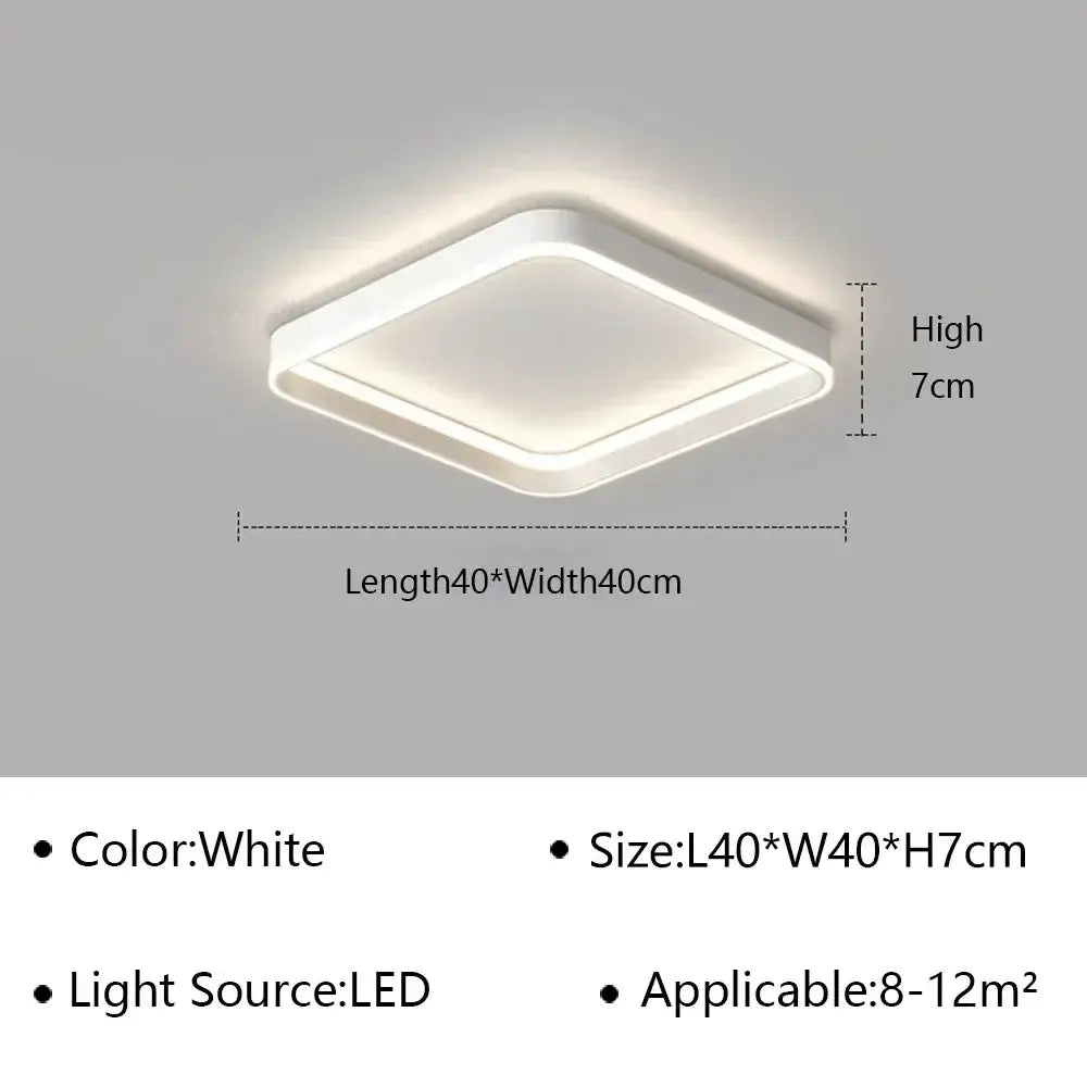 Modern white geometric led ceiling lamp with 7cm height for living room decorbites geometric led ceiling light
