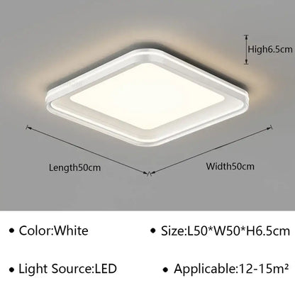Modern white geometric led ceiling lamp with rounded edges featuring decorbites geometric led ceiling design