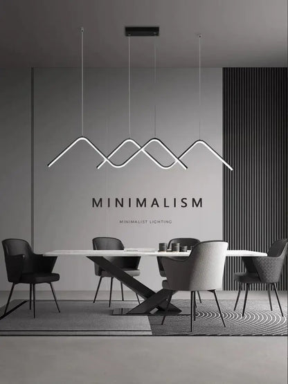 Modern white geometric led pendant light with sleek angular led fixtures in a mountain pattern for dining room decorbites geometric led pendant