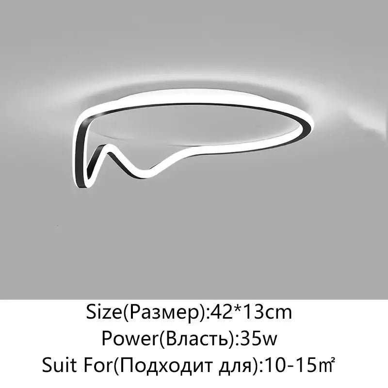 Modern white geometry round led ceiling light with sleek curved design and smooth finish for living room decorbites geometry round