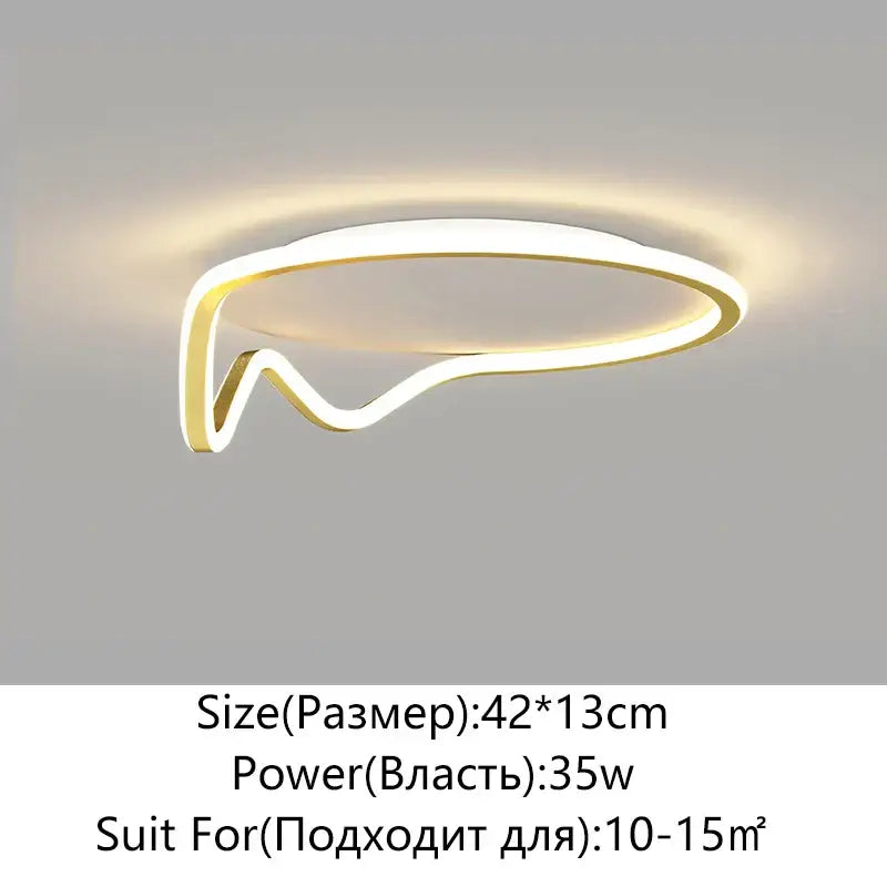 Modern white geometry round led ceiling light with sleek curved design providing warm white illumination for living room decorbites geometry round