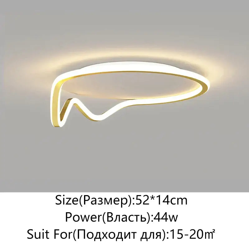 Modern white decorbites geometry round led ceiling light with sleek curved design and warm white illumination for living room