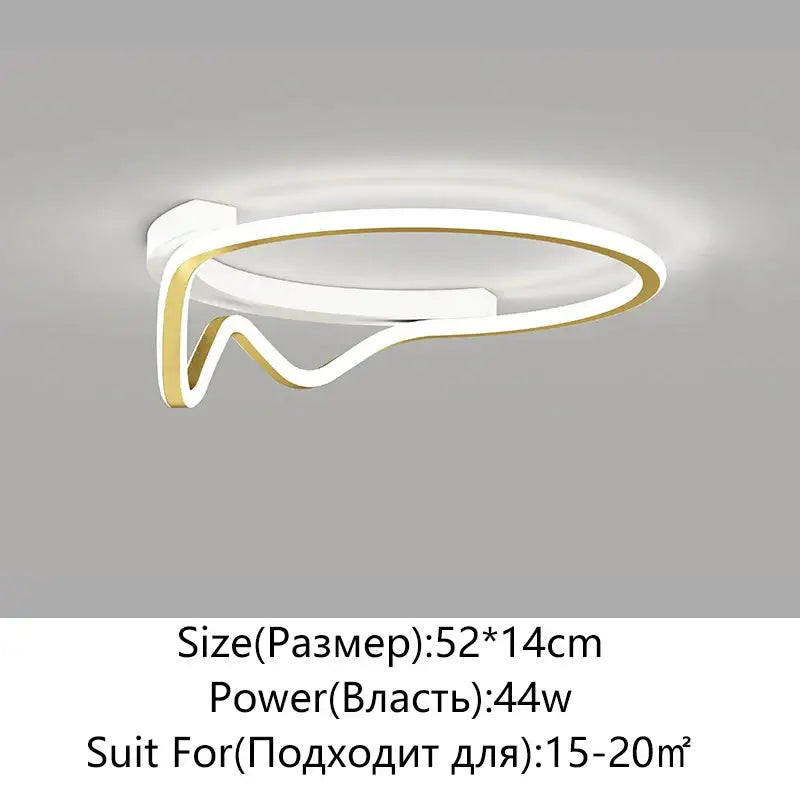 Modern white geometry round led ceiling light with sleek white and gold ring design for contemporary decorbites geometry round ambiance