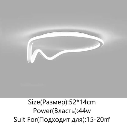 Modern white geometry round led ceiling light with sleek abstract ring design for living room decorbites geometry round