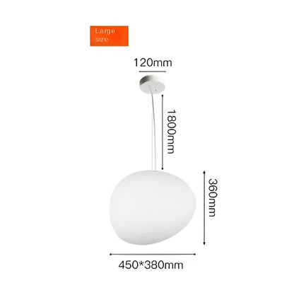 Modern white glass ball led pendant light with egg-shaped matte glass design for dining room decorbites pendant light