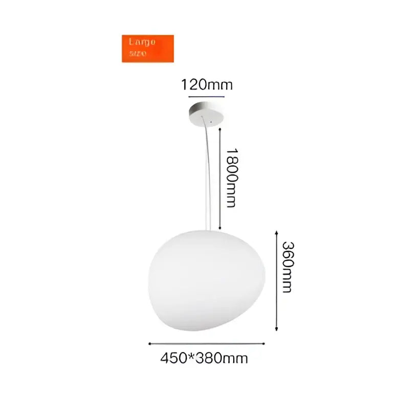 Modern white glass ball led pendant light with egg-shaped matte glass design ideal for dining room decorbites glass ball