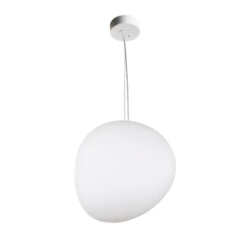 Modern white frosted glass ball led pendant light with polished chrome mount for dining room decorbites glass ball design