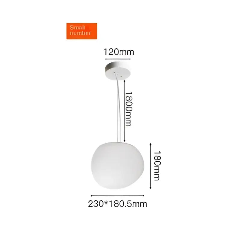 Modern white decorbites glass ball led pendant light with minimalist design and metallic ceiling mount for dining room decor