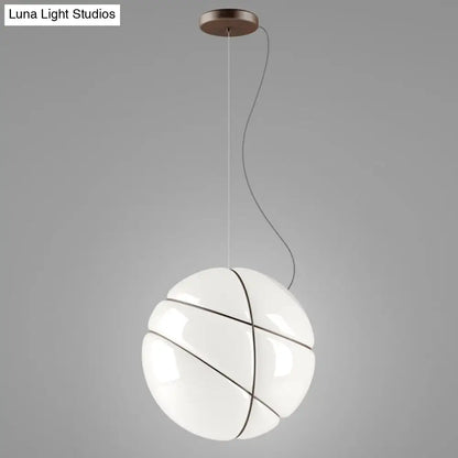 Modern White Glass Ceiling Light with 1 Bulb - Perfect for Dining Rooms