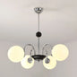 Modern White Glass Chandelier for Bedroom Lighting