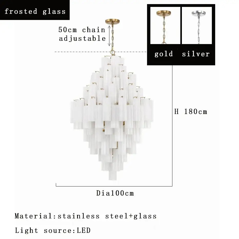 Modern white glass pendant lights with frosted tiered design and stainless steel hardware in gold or silver finish decorbites big white