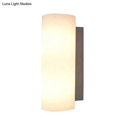 DecorBites™ DecorBites™ Modern White Glass Wall Sconce for Bedroom with 1 Light
