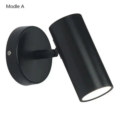 Modern white and gold decorbites adjustable nordic led wall lamp with black cylindrical matte finish adjustable spotlight