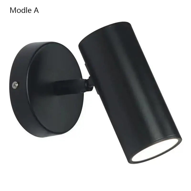 Modern white and gold decorbites adjustable nordic led wall lamp with black cylindrical matte finish adjustable spotlight