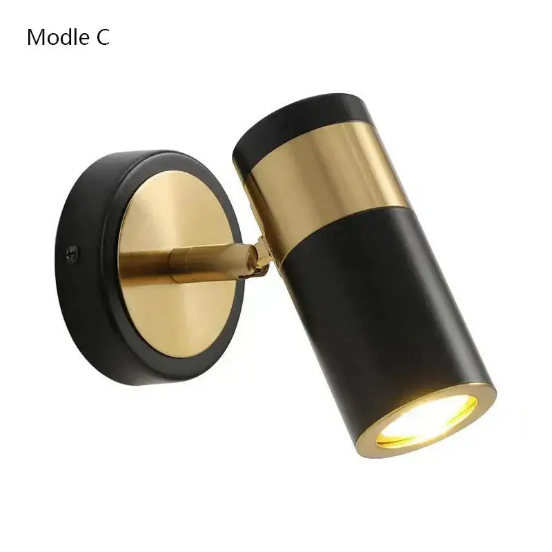 Black and gold cylindrical wall lamp with sleek modern design decorbites adjustable nordic led for bedroom decor