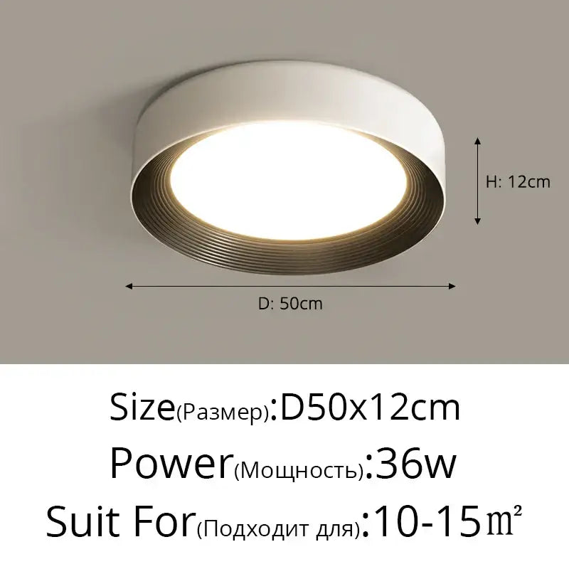 Modern white and gold decorbites circular chandelier dining room light with textured metallic ring and white circular ceiling light