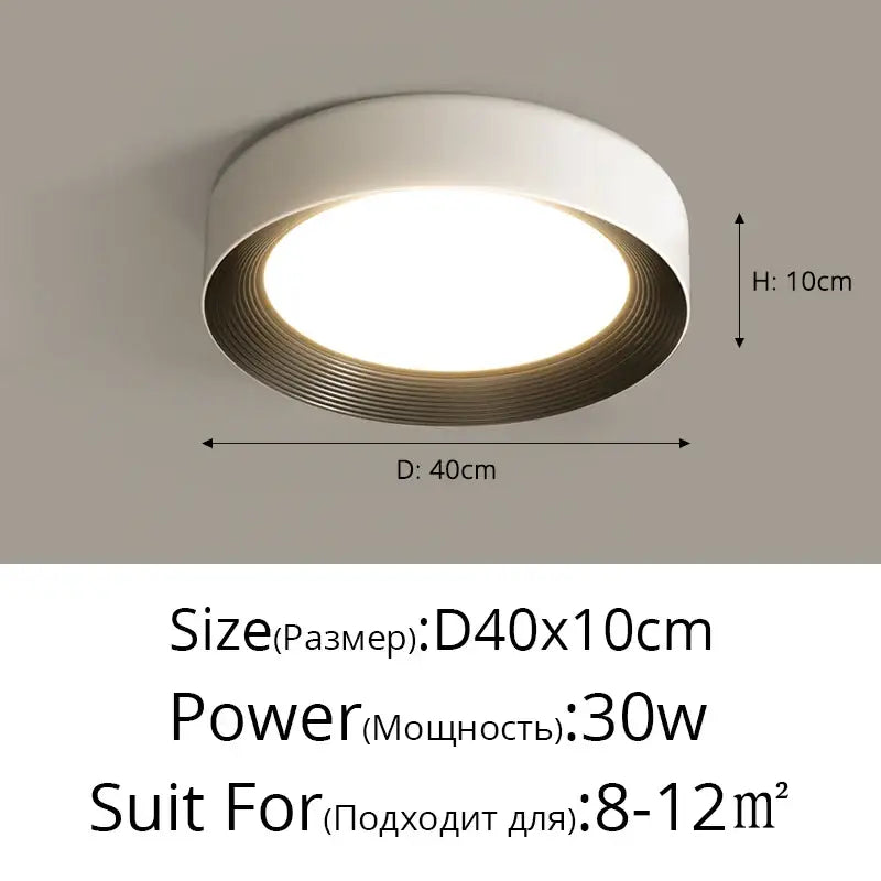 Modern white and gold decorbites circular chandelier with textured metallic rim and 30w led bulb for dining room light