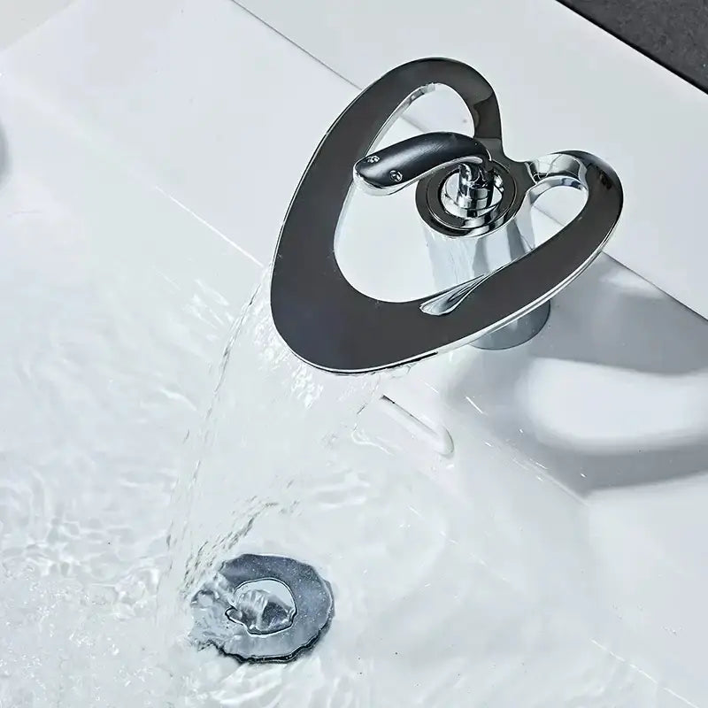 Modern white and gold basin faucet with chrome finish sculptural waterfall design by decorbites golden white black brass