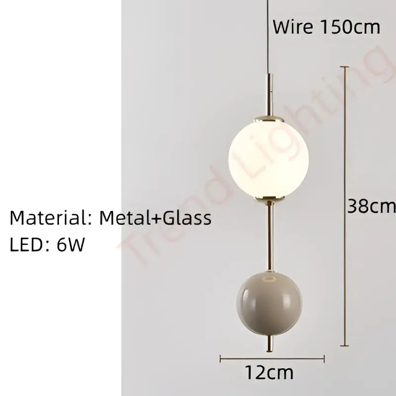Modern white and gray glass pendant light with off-white and matte beige orbs by decorbites colorful ball led for dining room decor