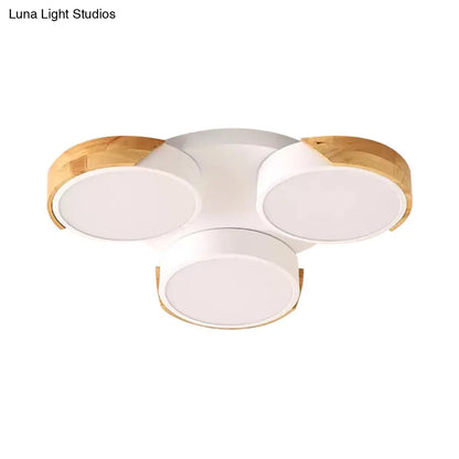 DecorBites™ DecorBites™ Modern White/Green Round Flush Ceiling Light with Stylish Metal Finish - 3/7 Heads Ceiling Lamp for Living Room