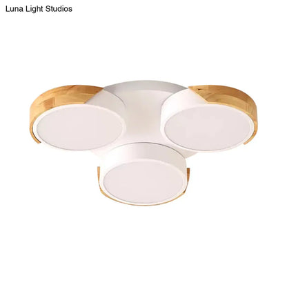 DecorBites™ DecorBites™ Modern White/Green Round Flush Ceiling Light with Stylish Metal Finish - 3/7 Heads Ceiling Lamp for Living Room