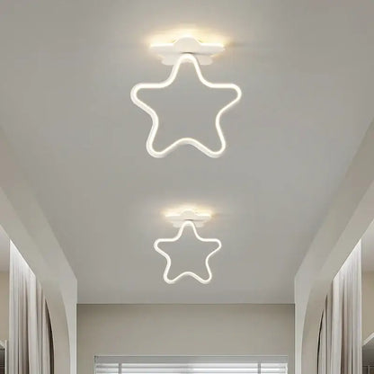 Modern white star-shaped led ceiling light with minimalist design for bedroom decorbites heart ceiling light fixture