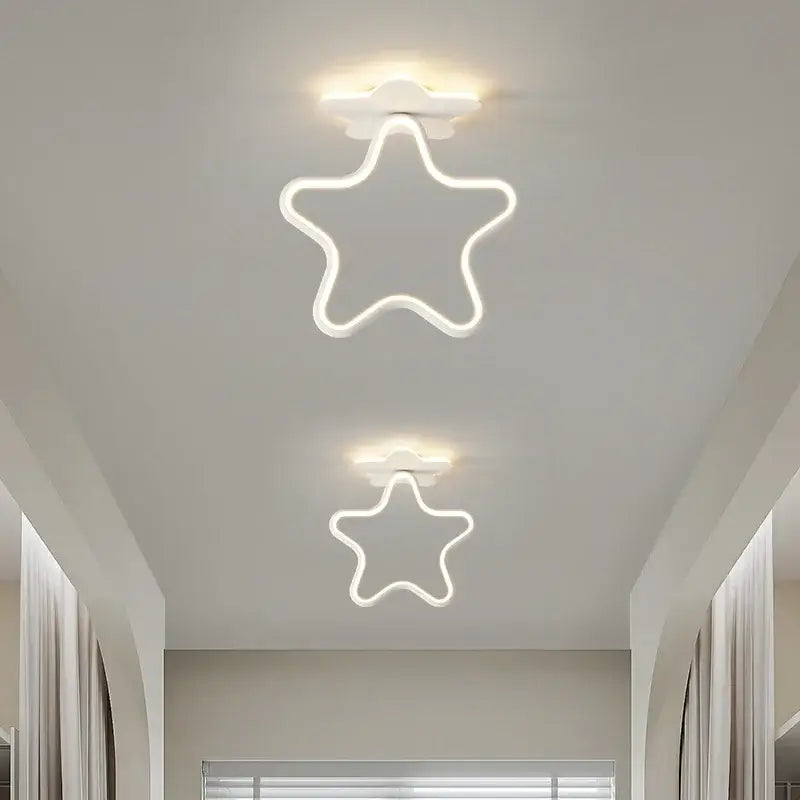 Modern white star-shaped led ceiling light with minimalist design for bedroom decorbites heart ceiling light fixture