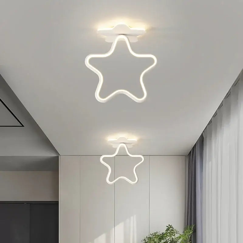 Modern white heart ceiling light led fixture with star-shaped design for bedroom decorbites heart ceiling lighting