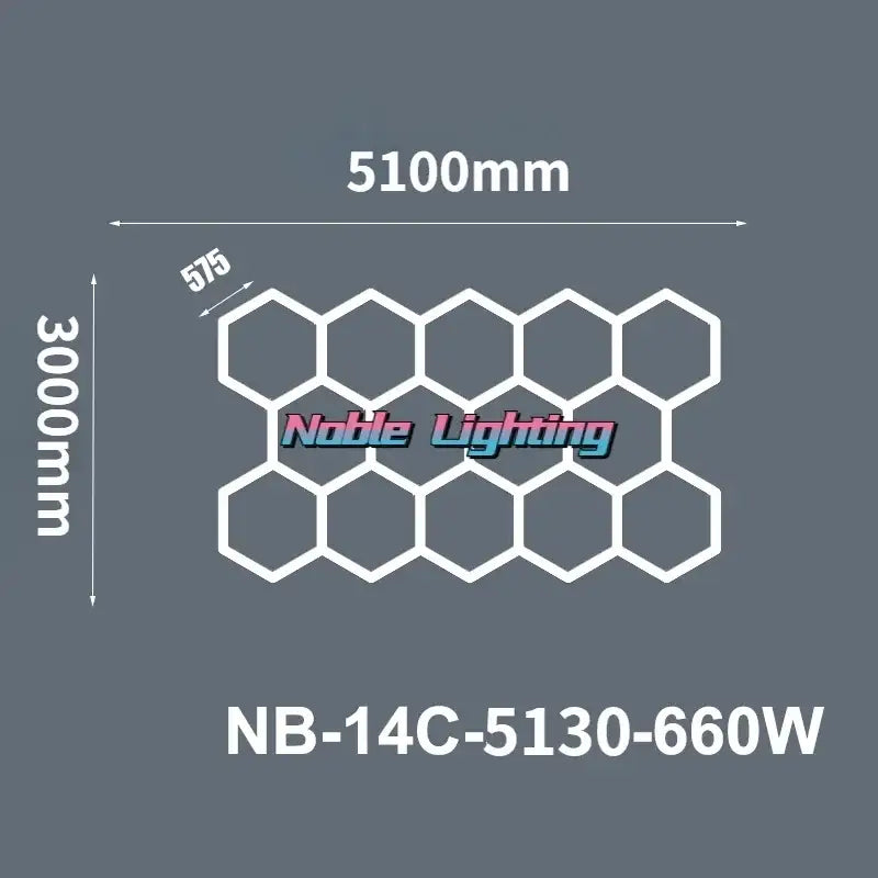 Modern white hexagon ceiling light nb-14c-5130-660w decorbites hexagon ceiling light 5100mm by 3000mm panel